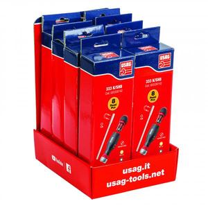 Expositor USAG con 8 juegos COMBIDRIVE 333 K/SH8 para colección de destornilladores - Product Image 1