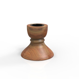 Rehaussez votre décoration intérieure avec le bougeoir en bois Flamme éternelle, un véritable mélange de nature et de sophistication. - Product Image 5