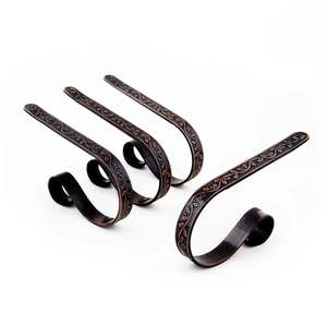 Crochets de cheminée élégants, pince pour manteau, porte-chaussettes, décoration de cheminée de Noël, porte-chaussettes de Noël, décoration intérieure - Product Image 4