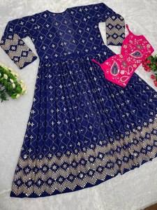 ชุดปาร์ตี้ใหม่ kinjal DAVE ปักเต็มรูปแบบงาน Koti กับเสื้อ - Product Image 5