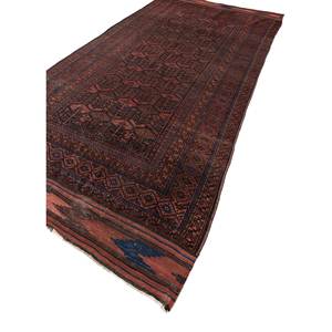 Alfombra de Lana Anudada a Mano de Gran Tamaño Nuray, Diseño Geométrico Boho Rojo Naranja para el Hogar, Pasillo, Sala de Estar - Paem-1082, Alfombra Jaipur US - Product Image 2