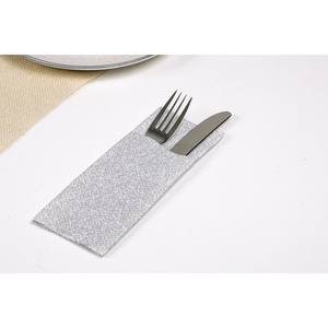 Serviettes de table Kanguro imprimées gris Esparta, blanches, 32x40cm, Bambutex Naturel, 400 pièces, B2B - Product Image 1