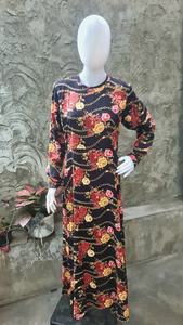 Vestido Abaya Musulmán GAMIS, Modesto, Transpirable, de Rayón con Estampado Digital, Servicio OEM, Prenda Ecológica Teñida - Product Image 1