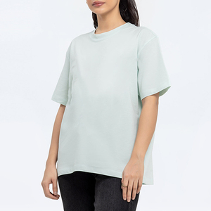 T-shirt à manches courtes 100% coton pour femmes de haute qualité respirant Logo personnalisé meilleur prix XS pour vêtements d'été en gros disponible - Product Image 6