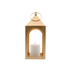 Bougeoir en métal à cadre en fer luxueux avec lanterne en verre Lanterne de fête de Noël décorative pour la maison avec couvercle Excellent prix - Product Image 6