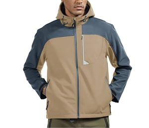 Chaquetas de Softshell de Lona para Hombre, de Moda, Alta Calidad, Invierno, Estilo Urbano, con Capucha, Impermeables, Cierre de Cremallera, Directo de Fábrica - Product Image 1