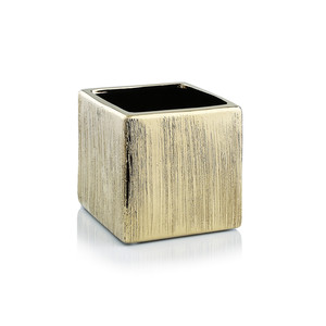 Ceramic Cube <b>Vase</b> - 3H (Various Colors) CSQ0303xx - Product Image 2