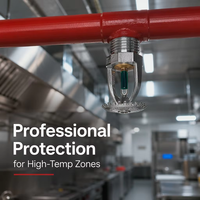Tête de sprinkler d'incendie en laiton chromé avec impression de logo personnalisée, filetage standard, pour la sécurité des chambres d'hôtel, fiabilité du débit d'eau