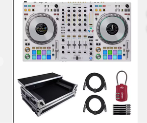 พร้อมส่ง Pioneer DDJ-FLX10-W คอนโทรลเลอร์ดีเจ 4 ช่องสัญญาณ สำหรับ rekordbox และ Serato DJ สีขาว พร้อมเคสสีเงิน - Product Image 2