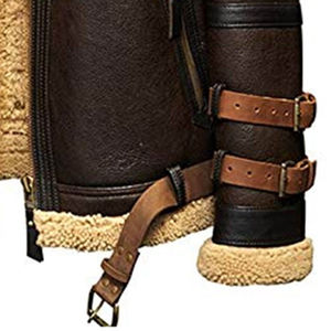 Modern Men <b>Fur</b> Leather Jacket Heavy Warm Plush <b>Lined</b> <b>Coat</b> Winter Outdoor Apparel Weather Resistant winter jacket - Product Image 4