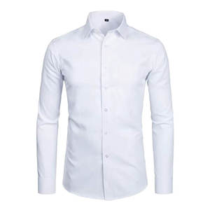 Mode hommes chemise boutonnée vêtements de bureau respirant hommes chemise boutonnée avec un design élégant - Product Image 1