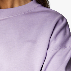 Sweatshirts à manches longues personnalisés pour femmes 2025 Sweat-shirt surdimensionné respirant à col rond en tissu solide et imprimé Style décontracté - Product Image 5