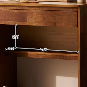 Coiffeuse de maquillage en bois de teck massif Meubles de chambre à coucher en bois Meubles de maison - Product Image 5