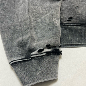 OEM personalizado de alta calidad de algodón desgastado lavado ácido pulóver sudaderas con capucha estilo único otoño ropa de calle Material de alta calidad - Product Image 3