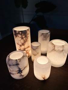 Bougeoir en onyx fabriqué à la main de luxe élégant décor à la maison Unique direct de l'usine bougeoir - Product Image 3