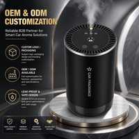Diffuseur d'arômes pour voiture, porte-gobelet, désodorisant, 3 modes de pulvérisation, démarrage/arrêt automatique, nano-atomisation, rechargeable par Type-C, pour la maison