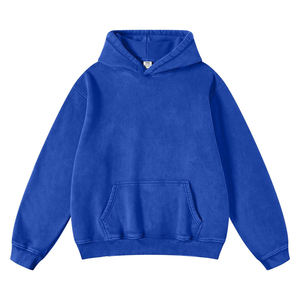 Men's Basic Oversized Cotton Pullover Hoodie Winter Streetwear <b>Thick</b> <b>Fleece</b> Sweatshirt with Drop Shoulder Soft Fit Solid Pattern - Product Image 1