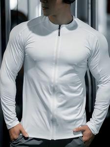 Sports Running Jacket Compression Athletic Zip Up Top <b>Men</b> Training Jacket For Running Exercise <b>Trainer</b> Jackets <b>Men's</b> - Product Image 5