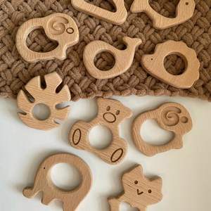 Mordedor de madera de lujo para bebés Super Finish Factory Tarifa mayorista - Product Image 1