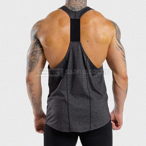 Débardeur de sport pour homme en coton respirant avec logo personnalisé, musculation, coupe ajustée, sans manches, veste d'entraînement pour la remise en forme - Product Image 2