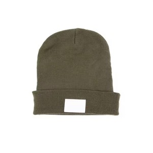 High Quality Custom Label Digital Breathable <b>Waterproof</b> Unisex Adults Adjustable <b>Beanie</b> Caps Durable Knitted Polyester/Cotton - Product Image 1