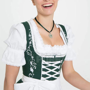 Nuevo Vestido Dirndl de Moda 100% Algodón para Mujer, Disfraz de Oktoberfest, Dirndls Alemanes Bávaros para Festivales, Dirndls para Mujer - Product Image 2