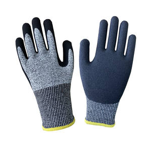 Fourniture d'usine HPPE Shell Sandy Nitrile Enduit Touchscreen Oil Grip Anti Cut Gants de travail - Product Image 4
