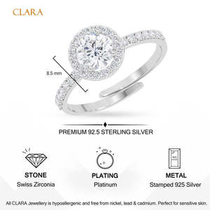 Anillos de Plata de Ley 925 de Primera Calidad para Mujer, con Patrón Geométrico de Diamantes, Platino Invisible, Certificado IGI, para Promesas - Product Image 5