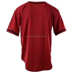 Nueva camiseta de béisbol Lisa Diseño personalizado Hombres Camiseta de béisbol en blanco Venta al por mayor Camisetas de béisbol - Product Image 5