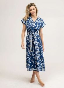 Vestido largo de algodón con estampado floral hecho a mano para mujer, ideal para bodas indias, regalo para ella, colección 2026 - Product Image 2