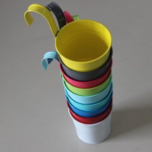 Coloré Pot De Fleur En Fer Balcon Jardin Pot Jardinières Seaux De Fleurs En Métal - Product Image 3