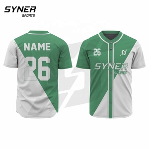 Cómodas camisetas de béisbol de manga corta para hombre, camisa deportiva transpirable personalizada con logotipo bordado impreso digitalmente - Product Image 6