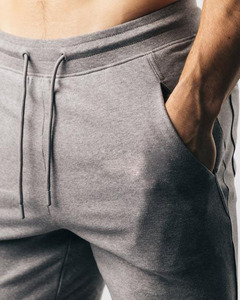 Short de sport pour hommes de haute qualité 100% coton motif solide Logo personnalisé imprimé techniques teintes unies avec poches à glissière approvisionnement OEM - Product Image 5