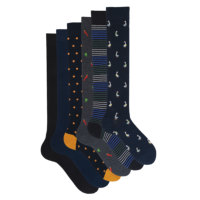 Chaussettes Quotidiennes Sportives en Coton Chaud pour Hommes, Lot de 6 Paires Fantaisie Assorties, Taille Unique, Respirantes et Jetables, Saison Hiver, Blanc et Rouge