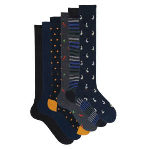 Calzini Sportivi Quotidiani da Uomo in Cotone Caldo, 6 Paia Fantasia Mista, Taglia Unica, Traspiranti e Monouso, per la Stagione Invernale, Bianchi e Rossi - Product Image 3