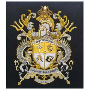 Badges de cadre personnalisés avec écussons familiaux en dentelle brodés à la main avec bouton sur le style - Product Image 2