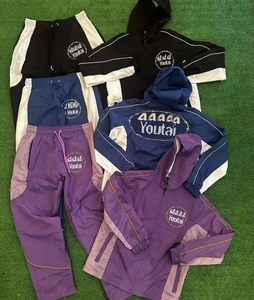 Streetwear Custom Waterproof Windbreaker Tracksuits Summer Lightweight Track Running <b>Jacket</b> Wind Breaker Tracksuits Set - Product Image 4