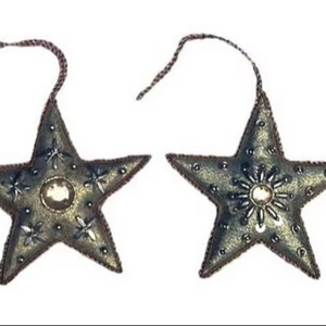 Beautiful Handmade Zari Embroidery Heart in Custom Christmas Hanging <b>Ornament</b> Shape Trusted Supplier Manufacturer's Zari <b>Flower</b> - Product Image 2