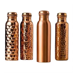 Tablet de alta calidad, beneficios de Ayurveda, juego de botellas de agua de cobre antiguo, muestra gratis de Crescent Crafts - Product Image 1