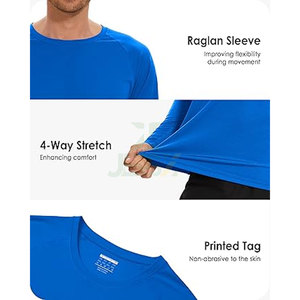 เสื้อกันแดด UPF 50 + สำหรับผู้ชายแขนยาวแห้งเร็วป้องกันการผดผื่นแบบ SPF น้ำหนักเบามีการพิมพ์ซับลิเมชันด้วยความชื้น - Product Image 5