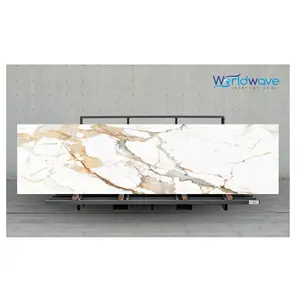 Marble Flooring Cream Porcelain Floor Tiles 600 X 1200mm High Glossy Full Polished Glazed Tile For Bathroom