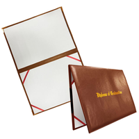 Porte-documents en cuir PU personnalisé pour diplôme de fin d'études, porte-papier pour diplôme, porte-menu scolaire, porte-permis