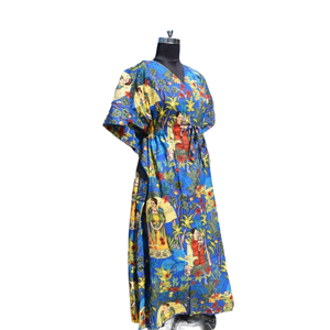 Caftan Robe de nuit en coton à imprimé floral pour femmes - Product Image 2