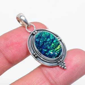 Triplet Fire Opal Pendant 925 Sterling Silver Handmade Gemstone Necklace Luxury Jewelry Gift For Women - Product Image 3