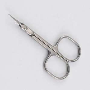 Tijeras profesionales para cutículas de uñas de acero inoxidable de 3,5 pulgadas, herramienta de belleza con acabado de espejo afilado curvo para recortar cejas OEM - Product Image 6