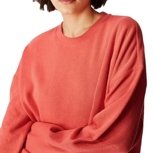 Sweat-shirt en coton pour femme imprimé sur mesure, style streetwear, coupe ample, col rond classique, logo sur le devant, motif uni, automne-hiver, en stock - Product Image 1