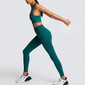 Meilleure vente ensemble de yoga pour femmes en coton de haute qualité vêtements de fitness respirants pour entraînement de gymnastique vêtements de yoga confortables et extensibles - Product Image 4