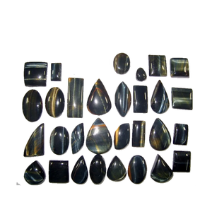 หินธรรมชาติคริสตัลพลอยตาเสือสีฟ้าผสมรูปร่างหลวมการรักษาอัญมณี Cabochon พลอยอัญมณีทั้งหมดทรง Cabochon - Product Image 6