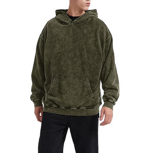 OEM Bulk Acid Wash Sweat à capuche pour hommes Oversized Streetwear Fashion Pullover Vintage Hoodies Wholesale Factory Clothing Supply - Product Image 1