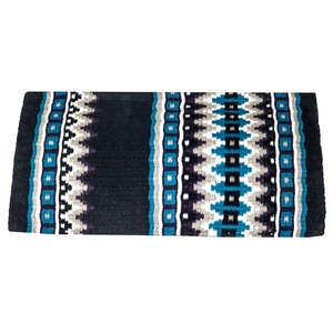 Western Show Horse Saddle Blanket Diseño de Nueva Zelanda Manta de sillín de lana hecha a mano Top Wool Saddle Pad Size - Product Image 1